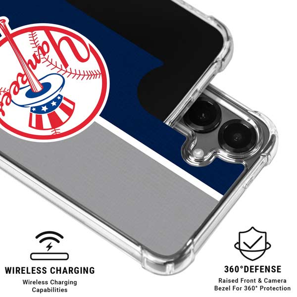 MLB New York Yankees Split Galaxy S26 Clear Case