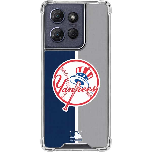 MLB New York Yankees Split Moto G Stylus 5G (2025) Clear Case