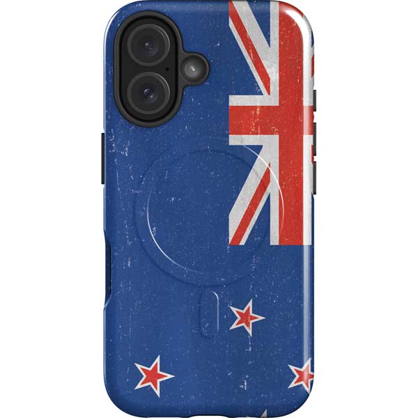 New Zealand Flag Distressed iPhone 16 Magsafe Impact Case