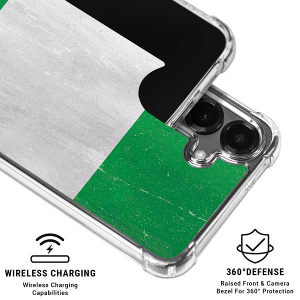 Nigeria Flag Distressed Galaxy S26 Plus Clear Case