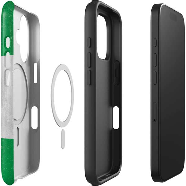 Nigeria Flag Distressed iPhone 16 Magsafe Impact Case