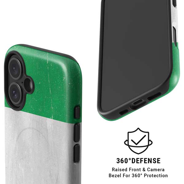 Nigeria Flag Distressed iPhone 16 Magsafe Impact Case