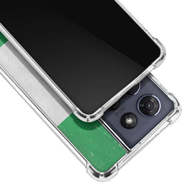 Nigeria Flag Distressed Moto G Stylus 5G (2025) Clear Case