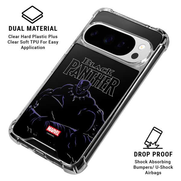 Marvel Black Panther Night Time Watch Google Pixel 10 Pro XL Clear Case
