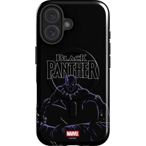 Marvel Black Panther Night Time Watch iPhone 16 Magsafe Impact Case