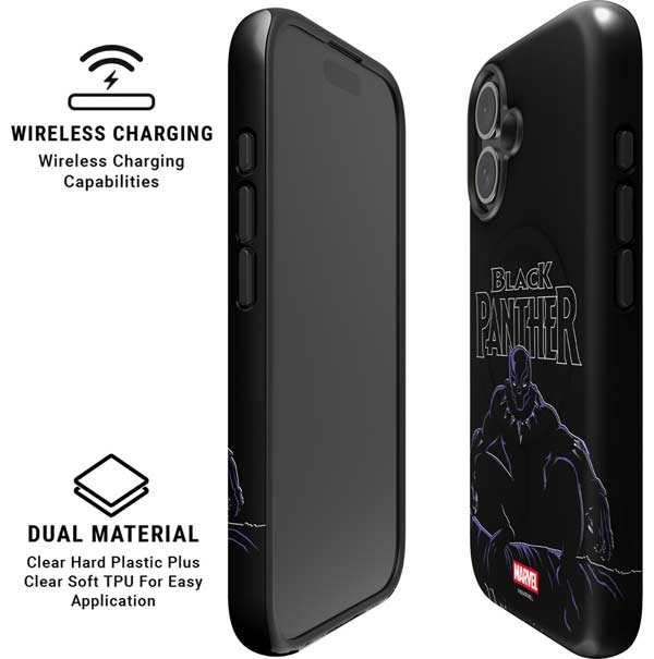 Marvel Black Panther Night Time Watch iPhone 16 Magsafe Impact Case