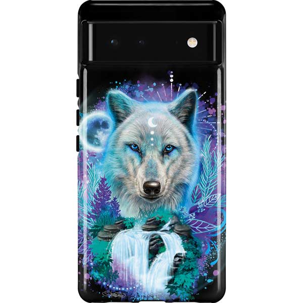 Night Wolf by Sheena Pike Pixel Cases
