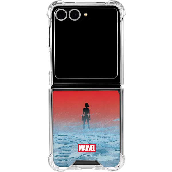 Marvel Black Widow No More Secrets Galaxy Z Flip7 Clear Case