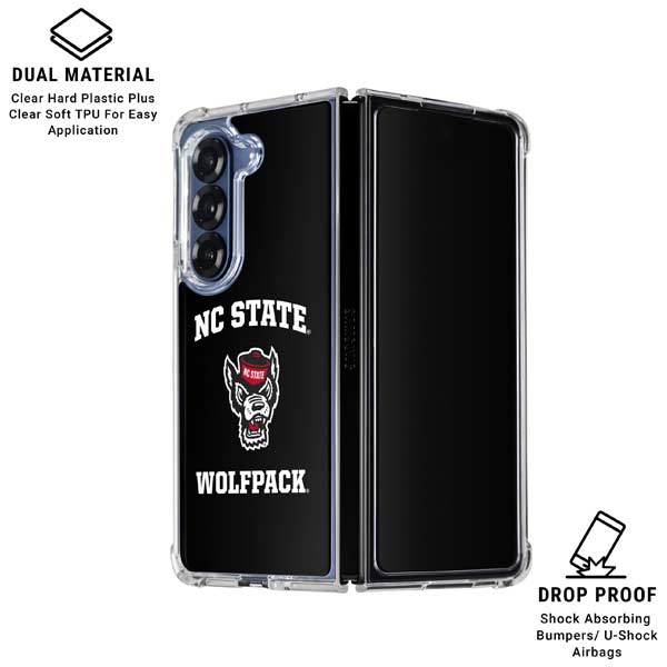 North Carolina State University NC Wolfpack Galaxy Z Fold7 Clear Case