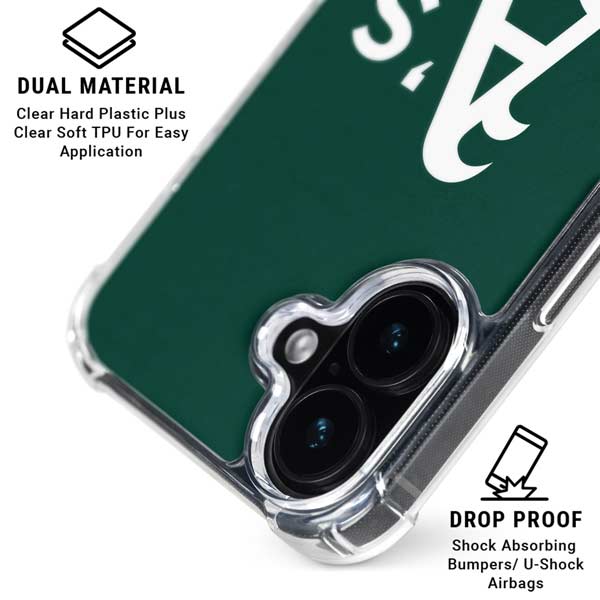 MLB Oakland Athletics - Solid Distressed iPhone 17 Clear Case