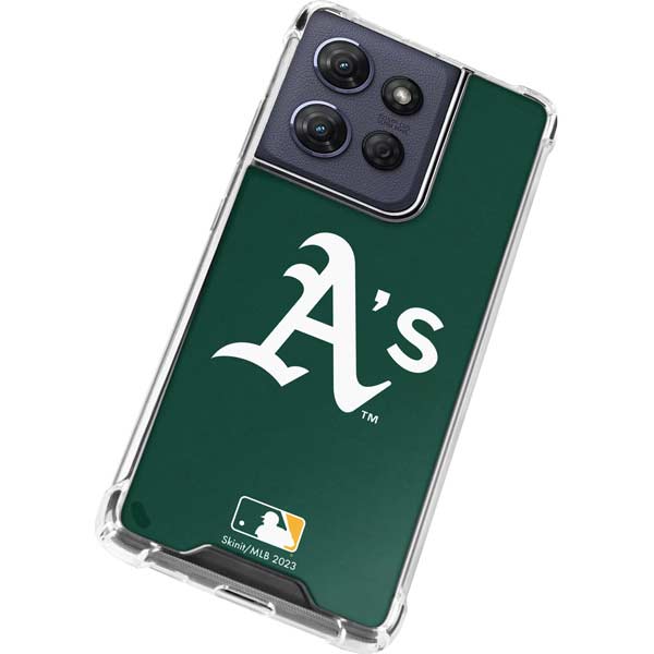 MLB Oakland Athletics - Solid Distressed Moto G 5G (2025) Clear Case