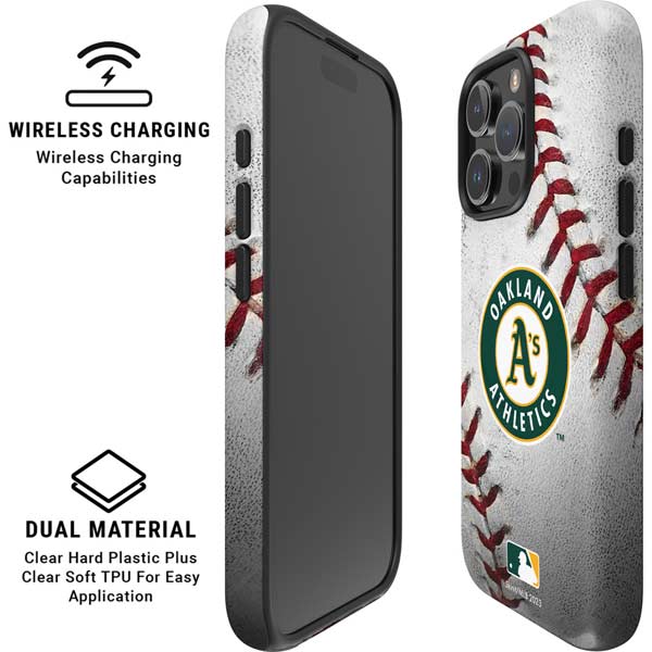 MLB Oakland Athletics Game Ball iPhone 16 Pro Magsafe Impact Case