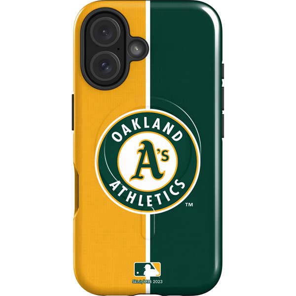 MLB Oakland Athletics Split iPhone 16 Magsafe Impact Case