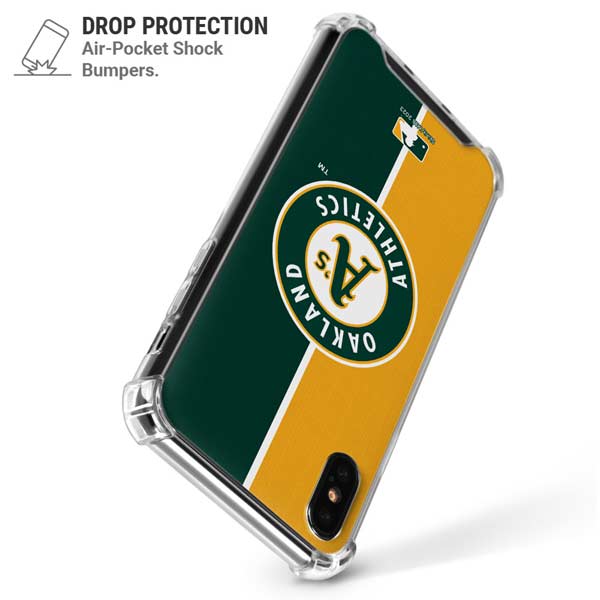 MLB Oakland Athletics Split iPhone X/XS Clear Case