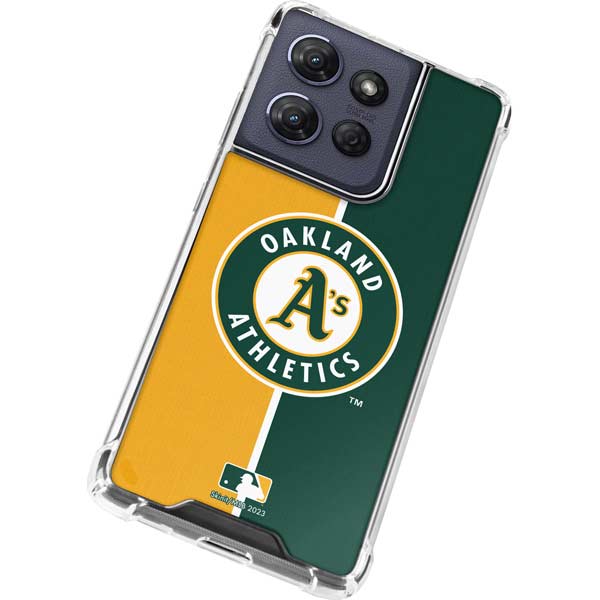 MLB Oakland Athletics Split Moto G Play 5G (2025) Clear Case