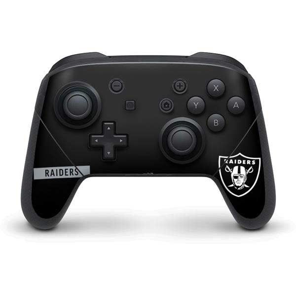 NFL Las Vegas Raiders Black Performance Series Nintendo Skins