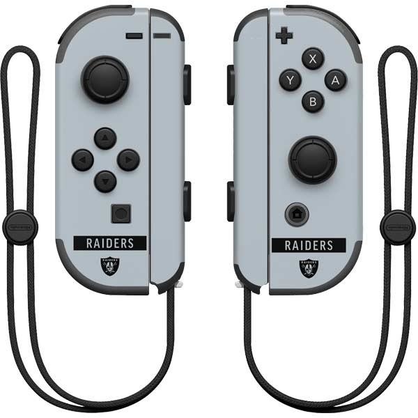 NFL Las Vegas Raiders Silver Performance Series Nintendo Skins