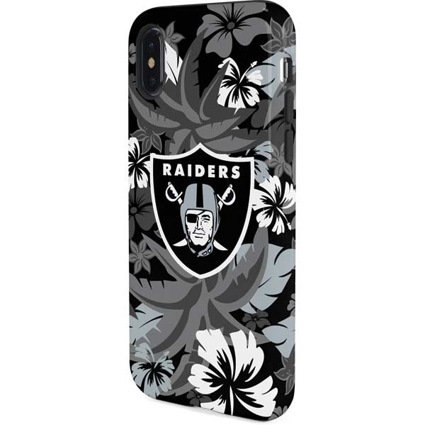 NFL Las Vegas Raiders Tropical Print iPhone XS Pro Case