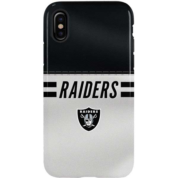 NFL Las Vegas Raiders White Striped iPhone XS Pro Case