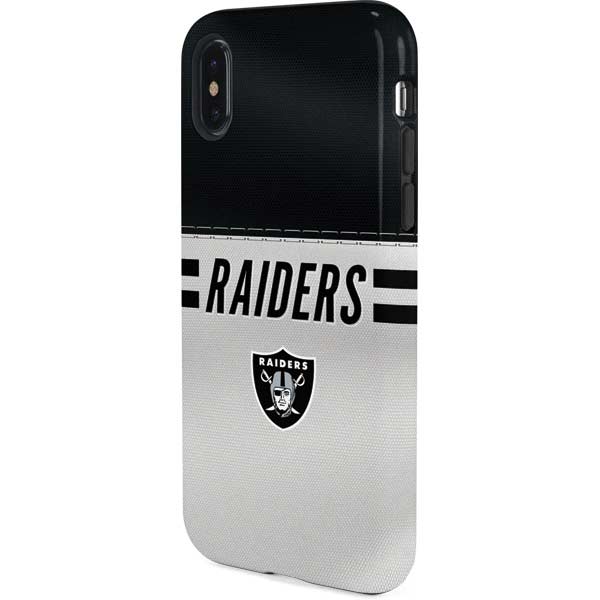 NFL Las Vegas Raiders White Striped iPhone XS Pro Case
