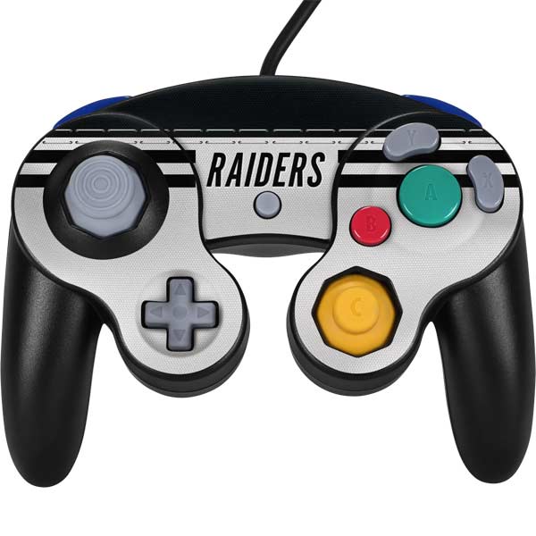 NFL Las Vegas Raiders White Striped Nintendo Skins