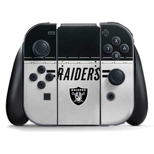 NFL Las Vegas Raiders White Striped Nintendo Skins
