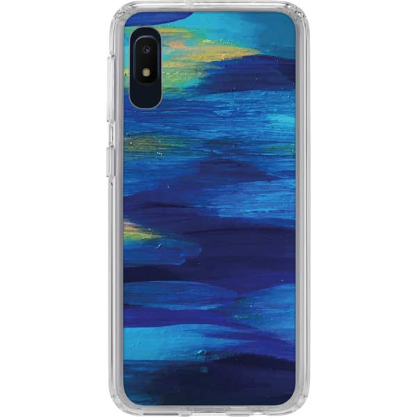 Ocean Blue Brush Stroke by Etta Vee Galaxy Cases