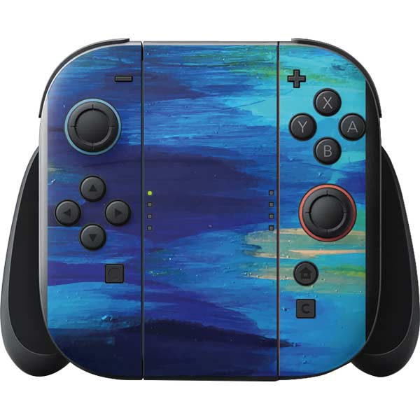 Ocean Blue Brush Stroke by Etta Vee Nintendo Switch 2 (2025) with Joy-Con Skin