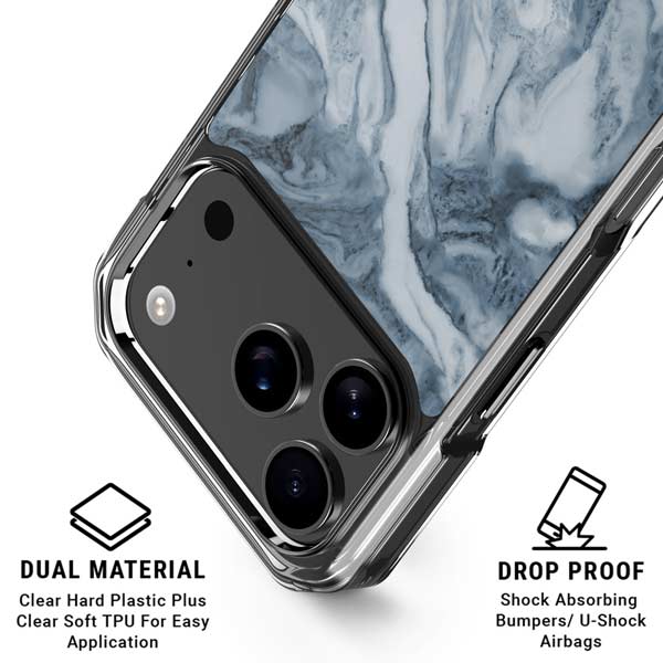 Ocean Blue Marble iPhone 17 Pro Clear Case