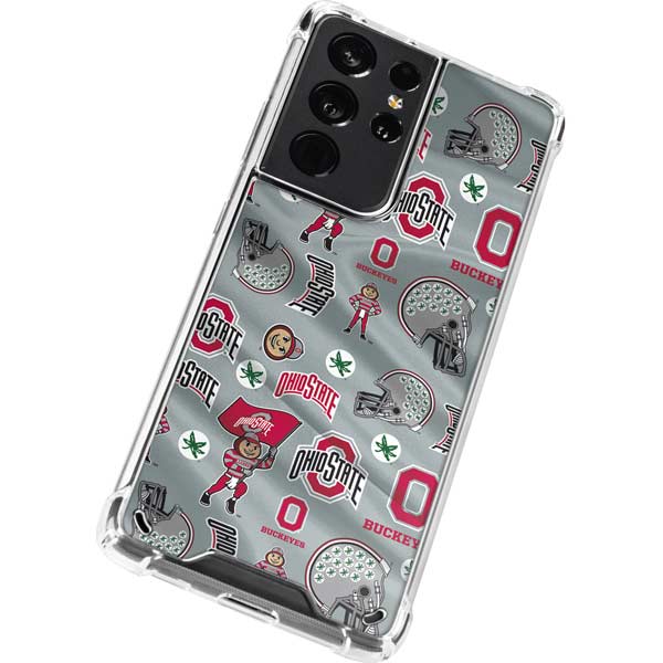 Ohio State University Pattern Galaxy S21 Ultra 5G Clear Case