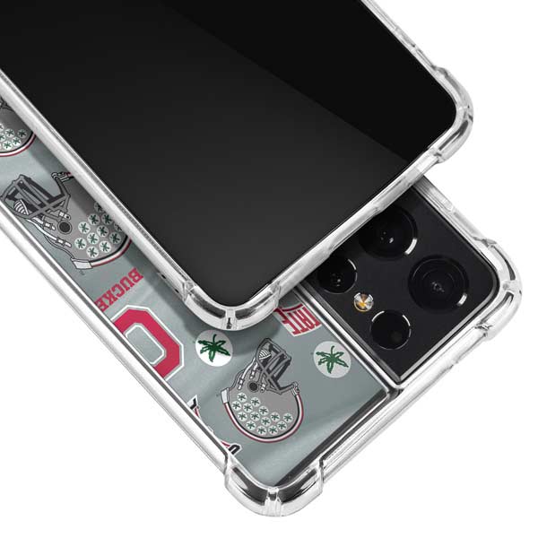 Ohio State University Pattern Galaxy S21 Ultra 5G Clear Case