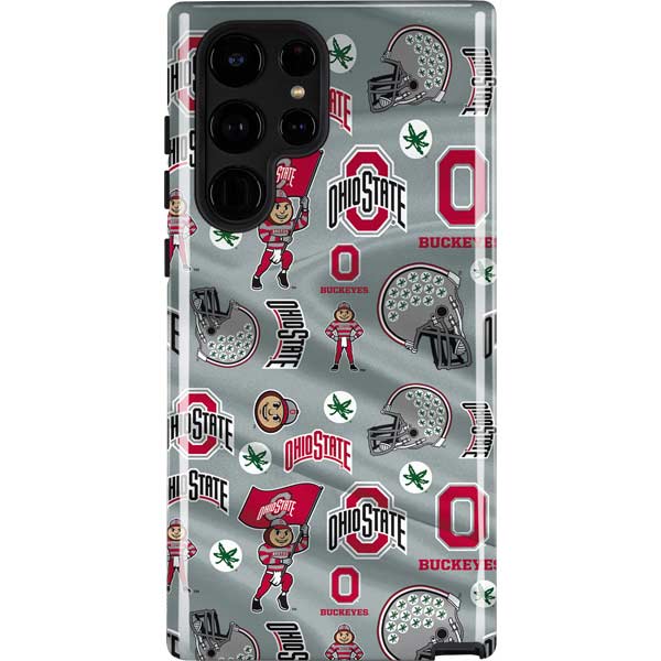 Ohio State University Pattern Galaxy S25 Ultra Impact Case