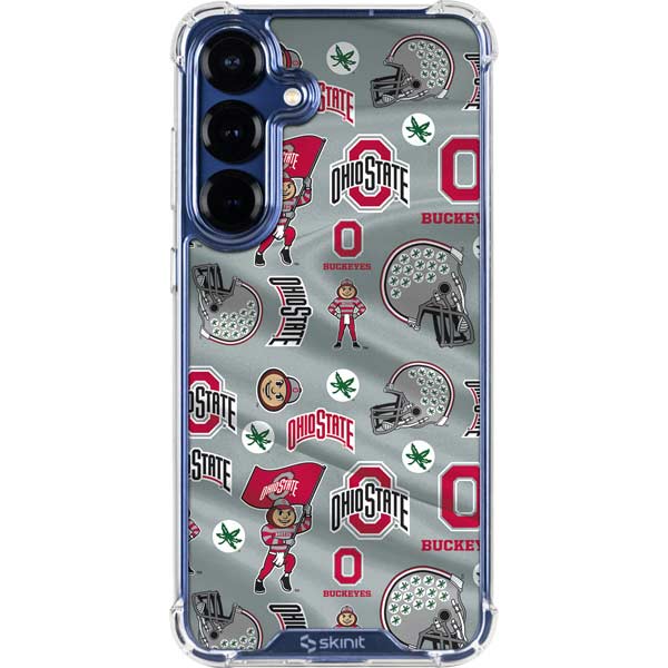 Ohio State University Pattern Galaxy S25 Plus Clear Case