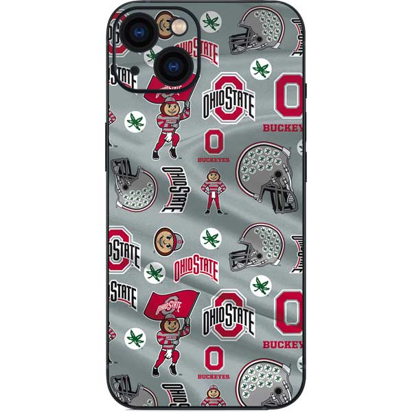 Ohio State University Pattern iPhone 15 Skin