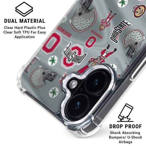 Ohio State University Pattern iPhone 16 MagSafe Case