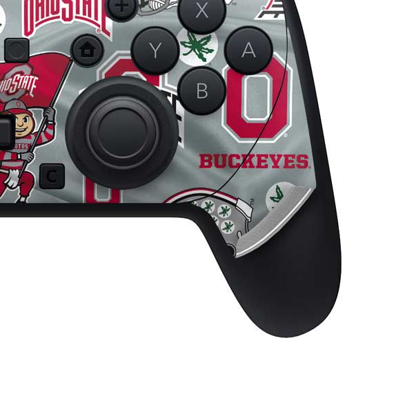 Ohio State University Pattern Nintendo Switch 2 (2025) Pro Controller Skin