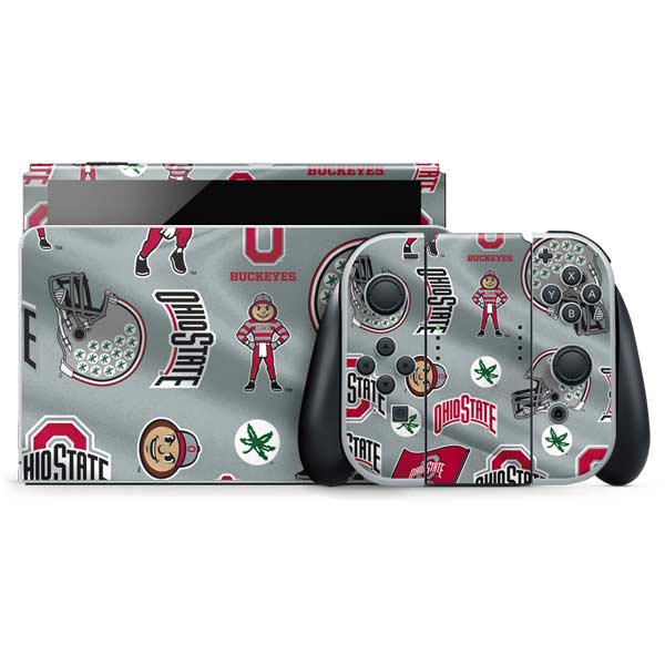 Ohio State University Pattern Nintendo Switch OLED (2021) Skin