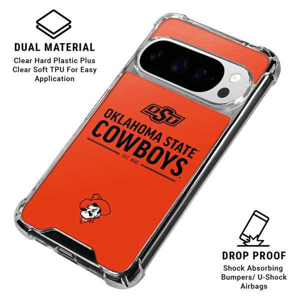 Oklahoma State University OK Cowboys Est 1890 Google Pixel 10 Pro XL Clear Case