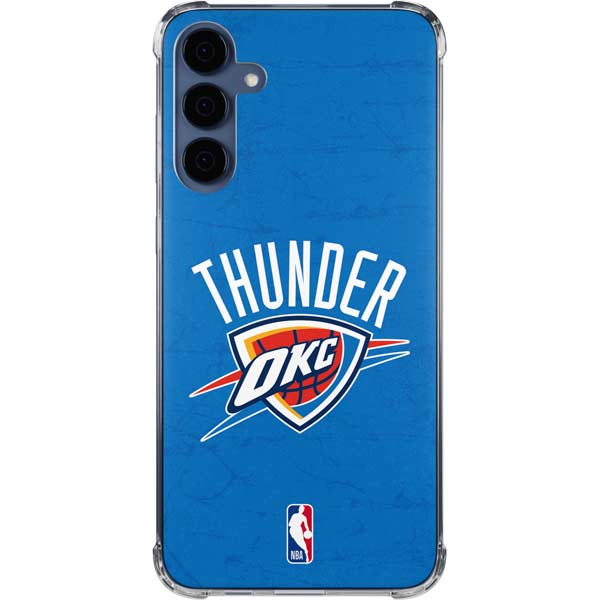 NBA OKC Thunder Distressed Galaxy A35 5G Clear Case