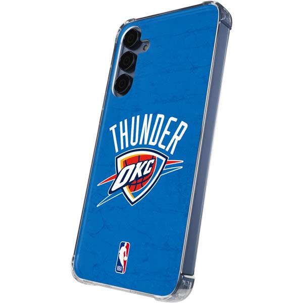 NBA OKC Thunder Distressed Galaxy A35 5G Clear Case