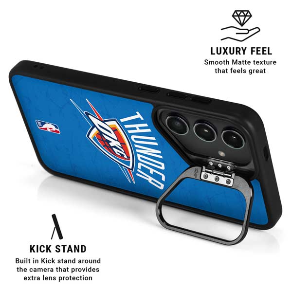 NBA OKC Thunder Distressed Galaxy S25 Plus Kickstand Case