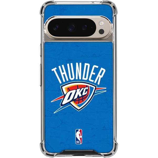 NBA OKC Thunder Distressed Google Pixel 9 Pro XL Clear Case