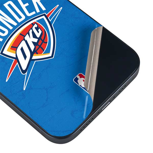 NBA OKC Thunder Distressed iPhone 15 Plus Skin