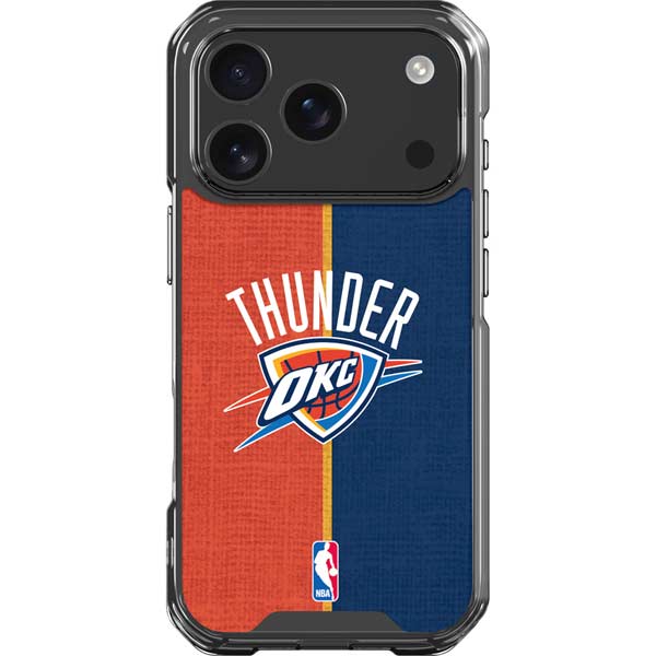 NBA OKC Thunder Split iPhone 17 Pro Clear Case