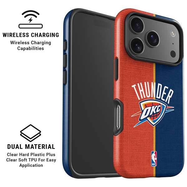 NBA OKC Thunder Split iPhone 17 Pro Max Magsafe Impact Case