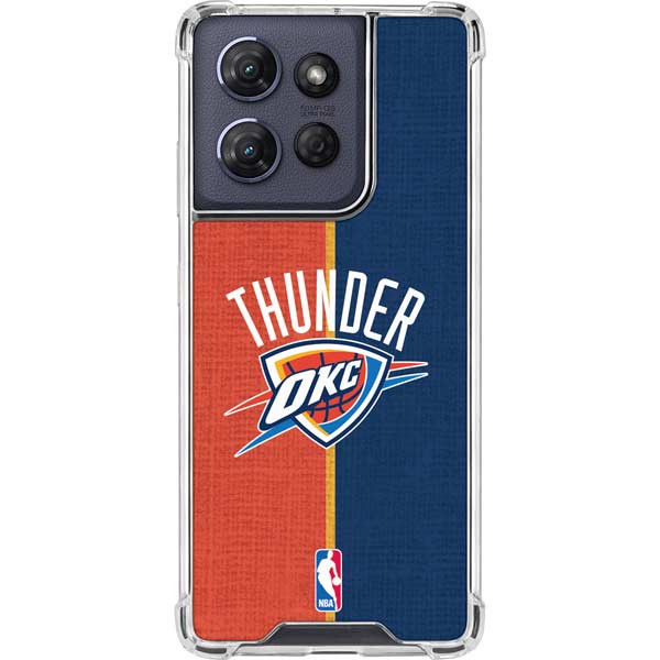 NBA OKC Thunder Split Moto G 5G (2025) Clear Case