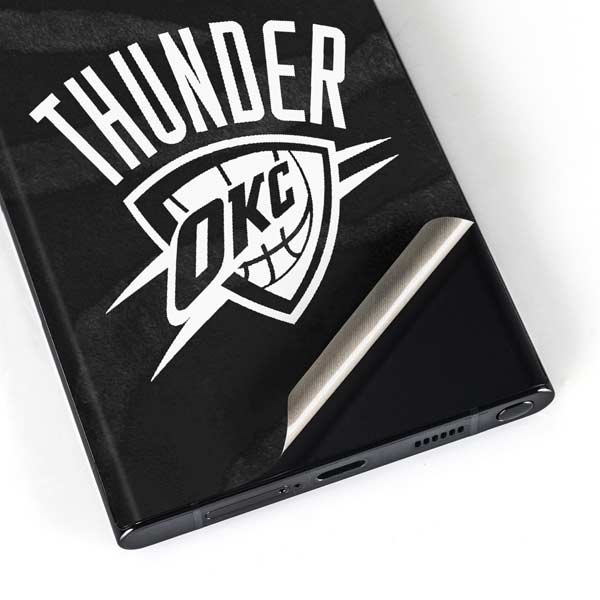 NBA Oklahoma City Thunder Black Animal Print Galaxy Skins