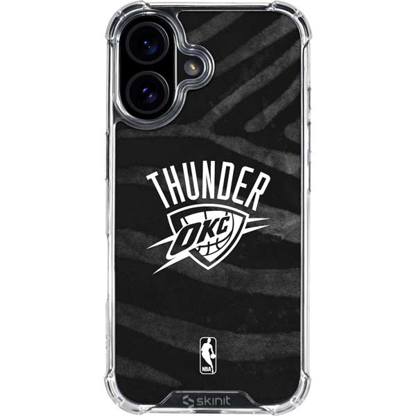 NBA Oklahoma City Thunder Black Animal Print iPhone 17 Clear Case