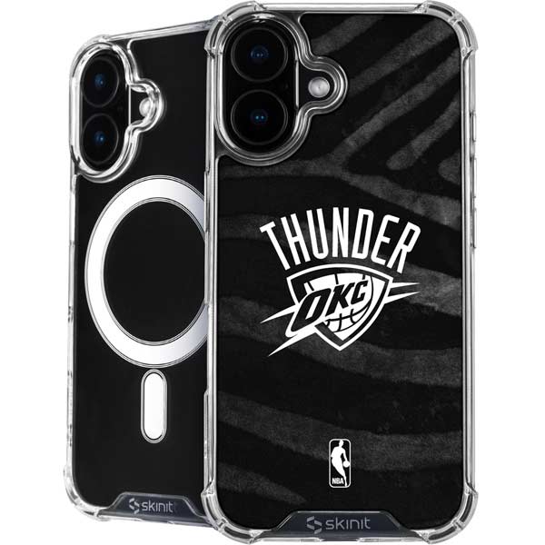 NBA Oklahoma City Thunder Black Animal Print iPhone 17 MagSafe Case