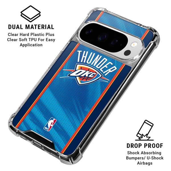 NBA Oklahoma City Thunder Blue Jersey Google Pixel 10 Pro XL Clear Case